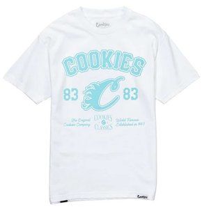 Cookies Breakaway Logo 1 Tee White/Tiffany - Size M